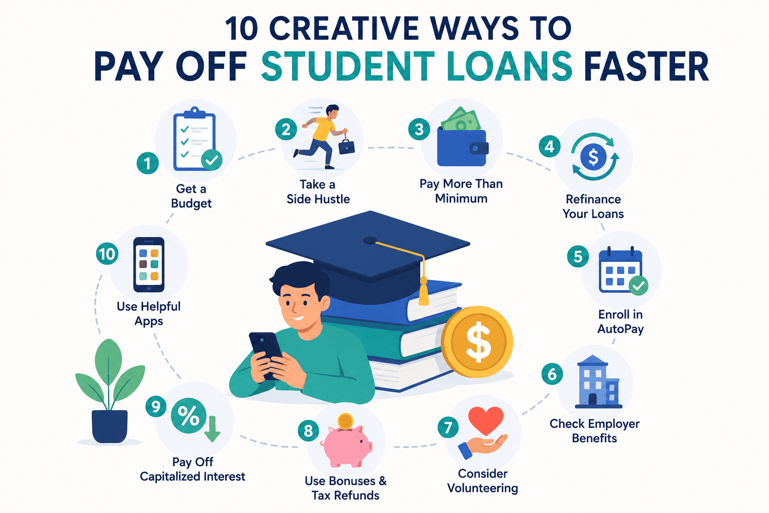 THE 10 BEST AND MOST CREATIVE WAYS TO PAY OFF STUDENT LOANS FASTER