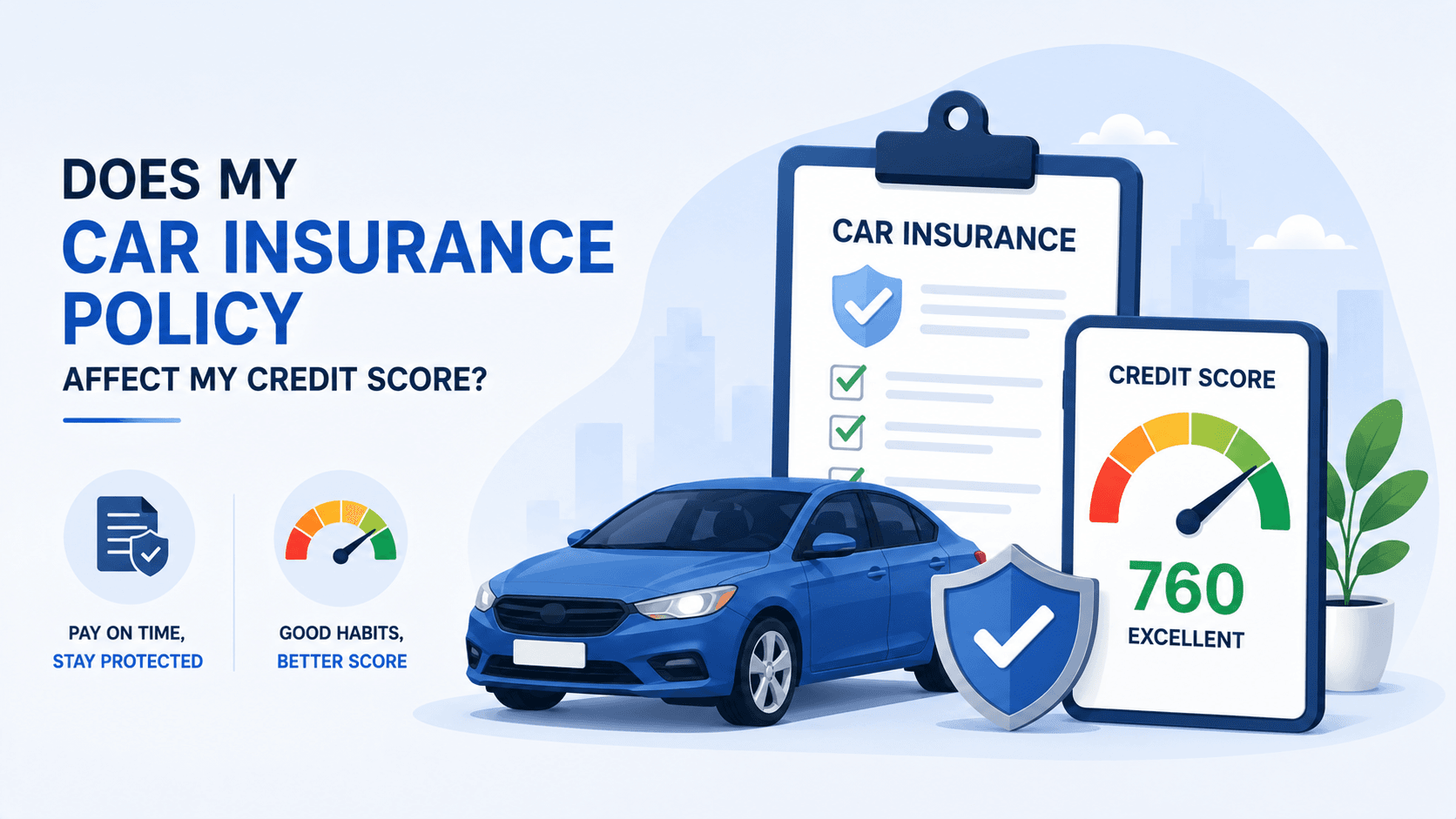DOES MY CAR INSURANCE POLICY AFFECT MY CREDIT SCORE?