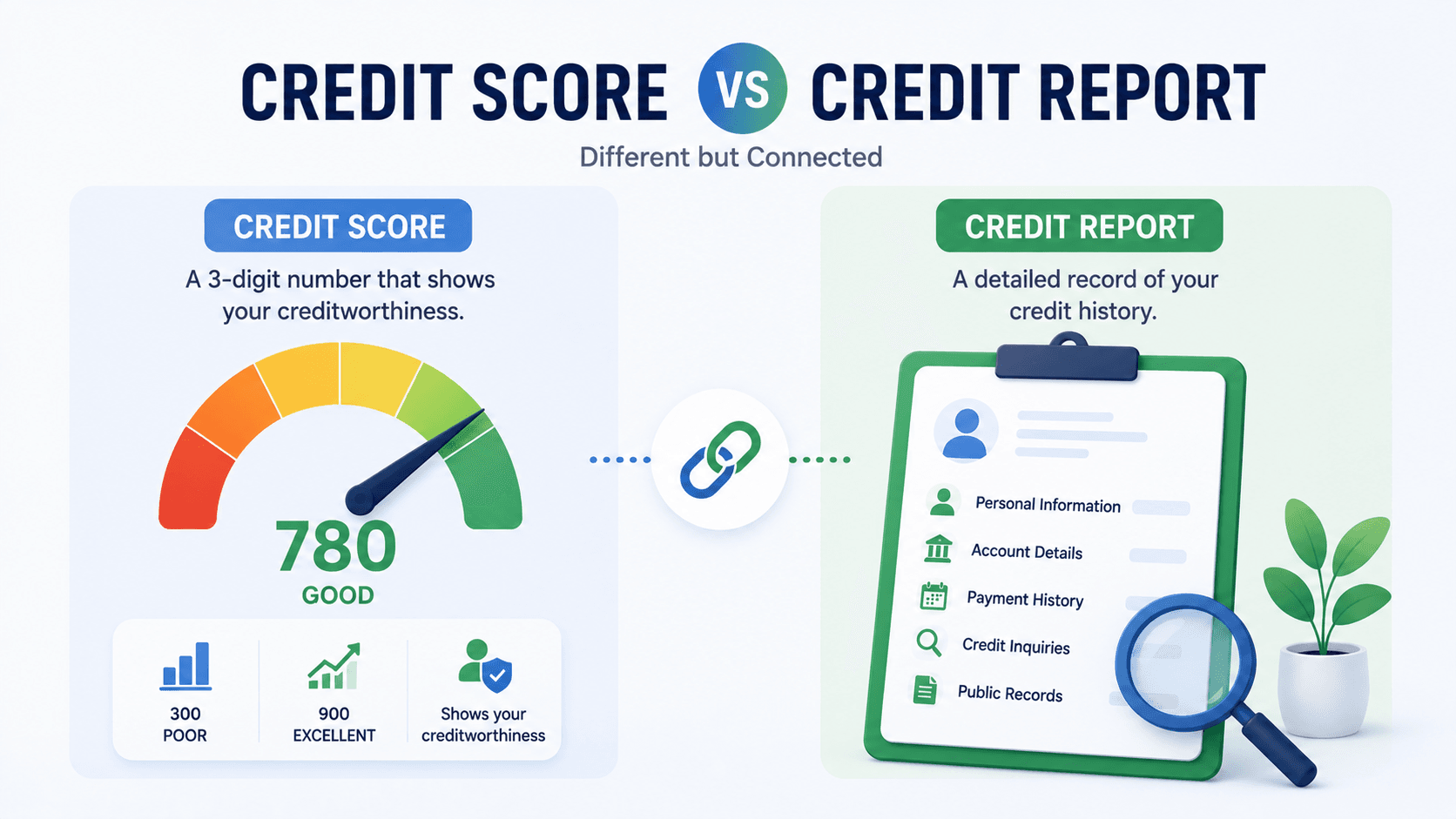Credit Report vs. Credit Score